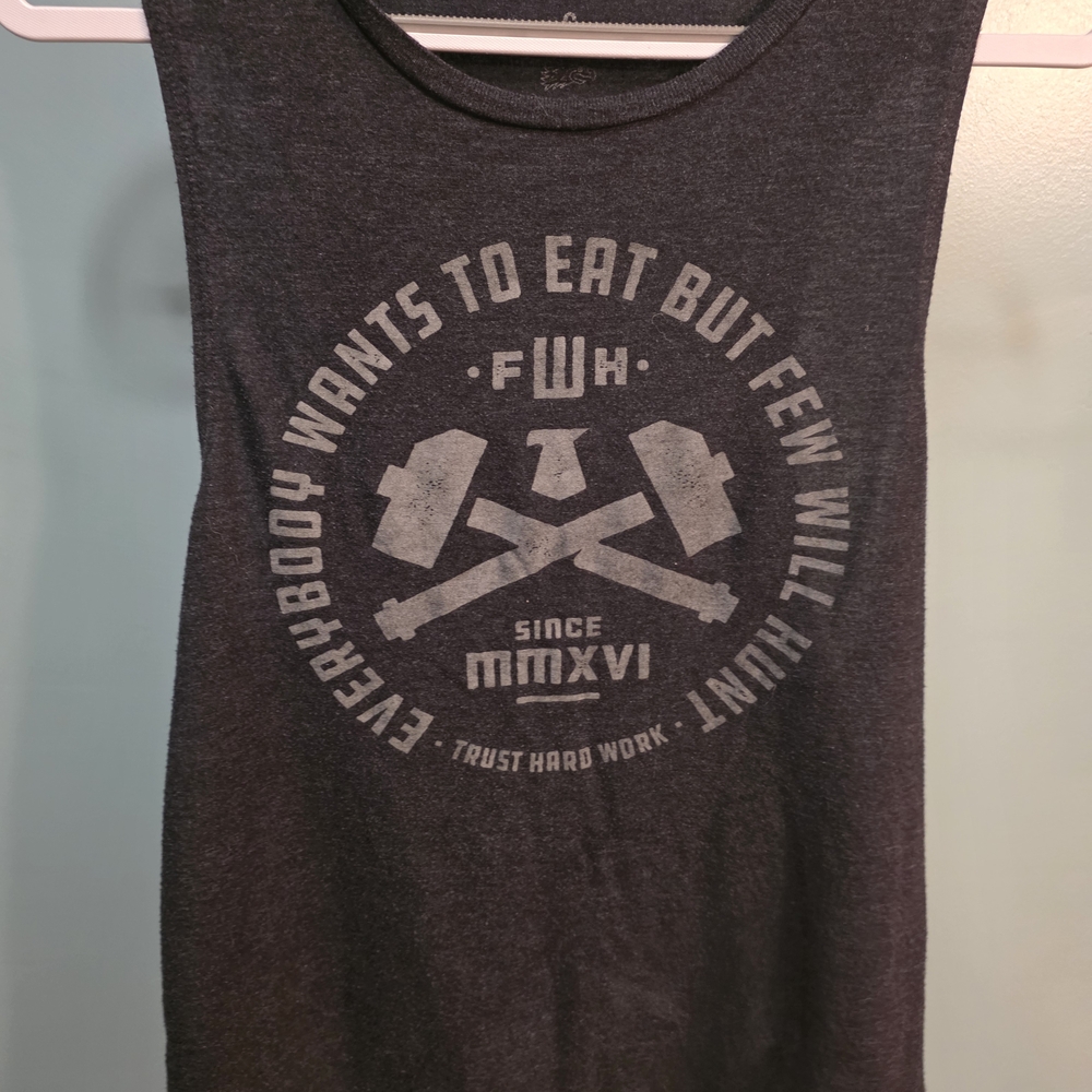 Charcoal Gray Graphic Tank Top